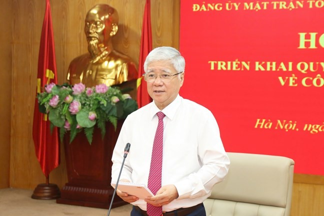 Đảng ủy Mặt trận Tổ quốc, các đoàn thể Trung ương triển khai quyết định của Ban Bí thư về công tác cán bộ
