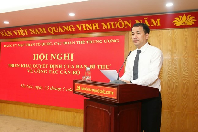 Đảng ủy Mặt trận Tổ quốc, các đoàn thể Trung ương triển khai quyết định của Ban Bí thư về công tác cán bộ