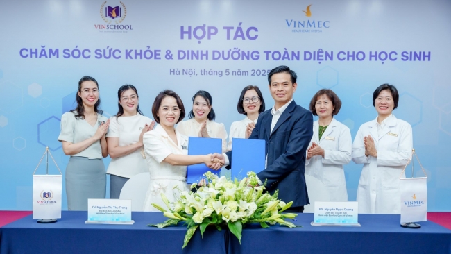 Vinschool và Vinmec ký thỏa thuận hợp tác toàn diện, nâng chuẩn chăm sóc sức khỏe mầm non cho hơn 15.000 học sinh