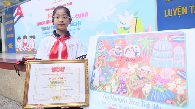 Trao giải cuộc thi vẽ tranh “Thiếu nhi Việt Nam - Cuba, thắm tình hữu nghị”