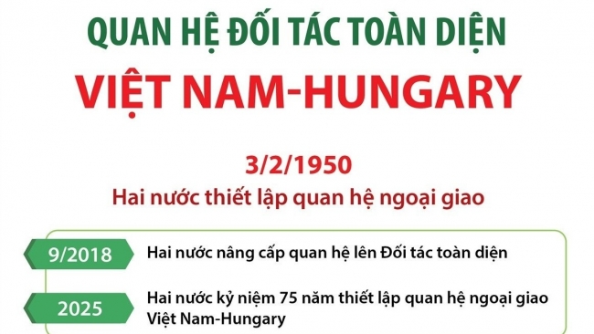 [Infographics] Quan hệ Đối tác toàn diện giữa Việt Nam và Hungary