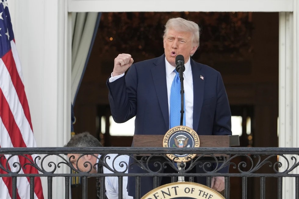 Tổng thống Donald Trump phát biểu tại Nhà Trắng ngày 4/6/2025. (Ảnh: AP)