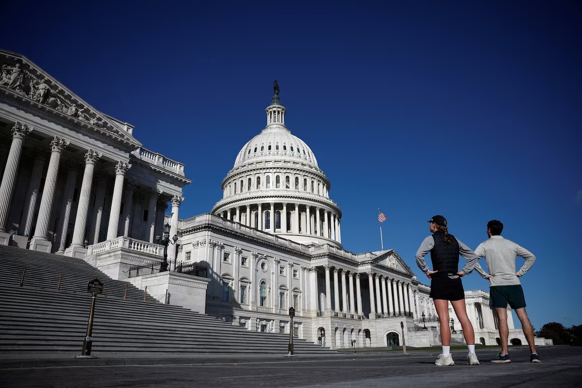 Tòa nhà Quốc hội Mỹ trên Đồi Capitol, Washington D.C., ngày 23/11/2024. (Ảnh: Reuters)