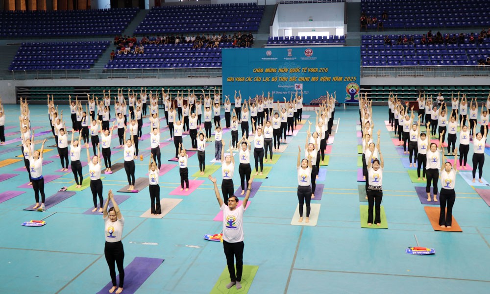 Bắc Giang, Điện Biên, Bình Thuận đồng diễn Yoga, tăng cường tình hữu nghị Việt Nam - Ấn Độ