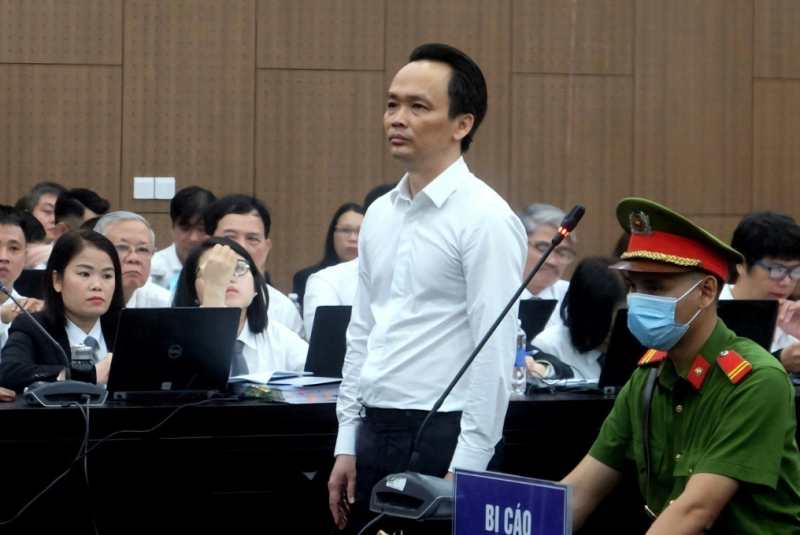 Ông Trịnh Văn Quyết tại phiên toà sơ thẩm (Ảnh: Minh Đức/Dân Trí)