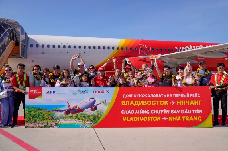 Vietjet khai trương các chuyến bay đầu tiên từ Vladivostok và Khabarovsk đến Nha Trang