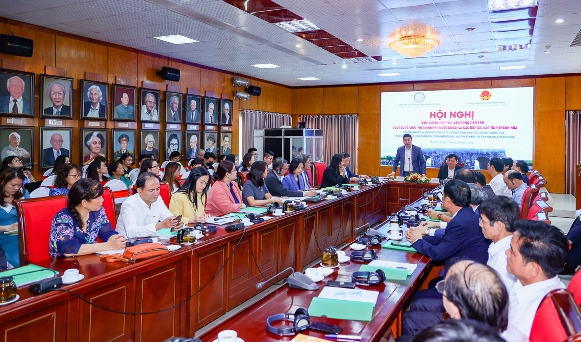 Ngày 31/10/2022 tại Hà Nội, Liên hiệp tổ chức Hội nghị tăng cường hợp tác, vận động viện trợ của các tổ chức PCPNN và các đối tác. (Ảnh: Báo Tin tức)