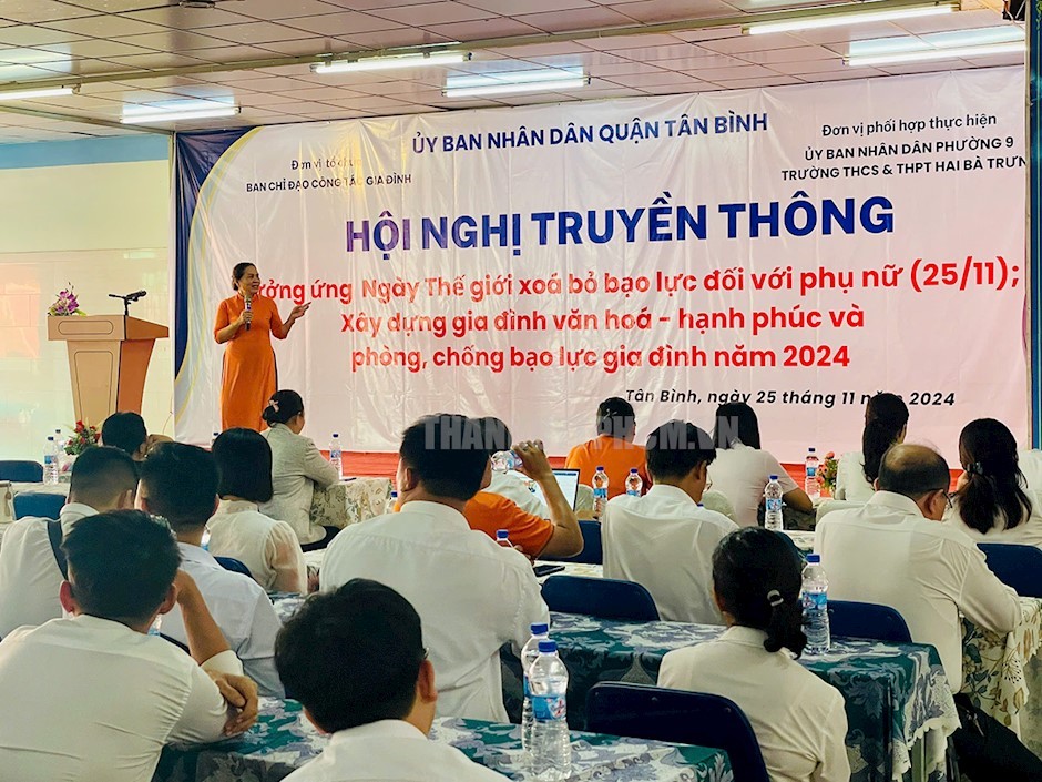 Nhiều chiến dịch truyền thông phòng, chống bạo lực gia đình. (Ảnh: Thành ủy Thành phố Hồ Chí Minh)