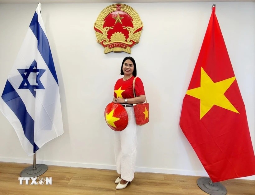 Bà Trương Thị Hồng - Chủ tịch Hội người Việt Nam tại Israel. (Ảnh: TTXVN)