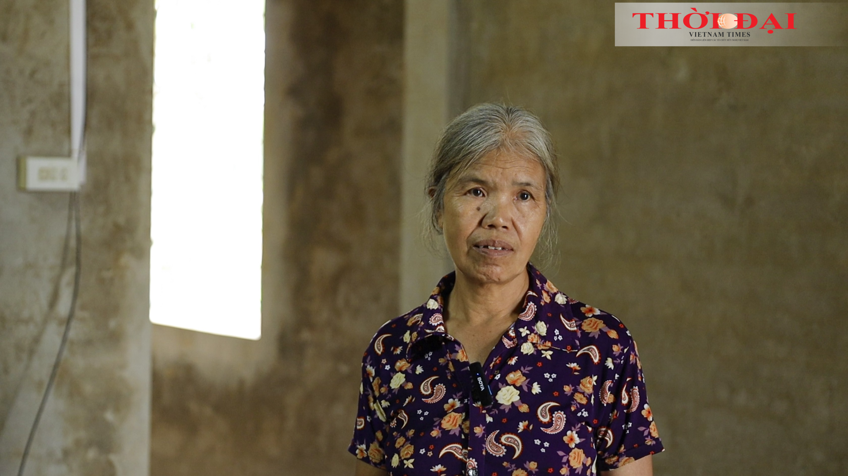 Bà Nguyễn Thị Nga ở xã Quy Mông, huyện Trấn Yên, tỉnh Yên Bái. (Ảnh: Đinh Hòa)
