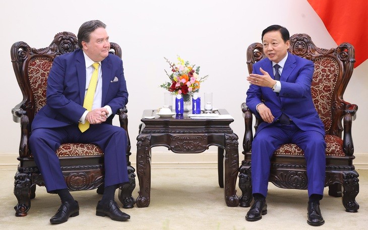 Phó thủ tướng Trần Hồng Hà tiếp xã giao Đại sứ Mỹ tại Việt Nam Marc Knapper và đoàn công tác của Cơ quan Phát triển quốc tế Mỹ USAID) - Ảnh: VGP/Minh Khôi