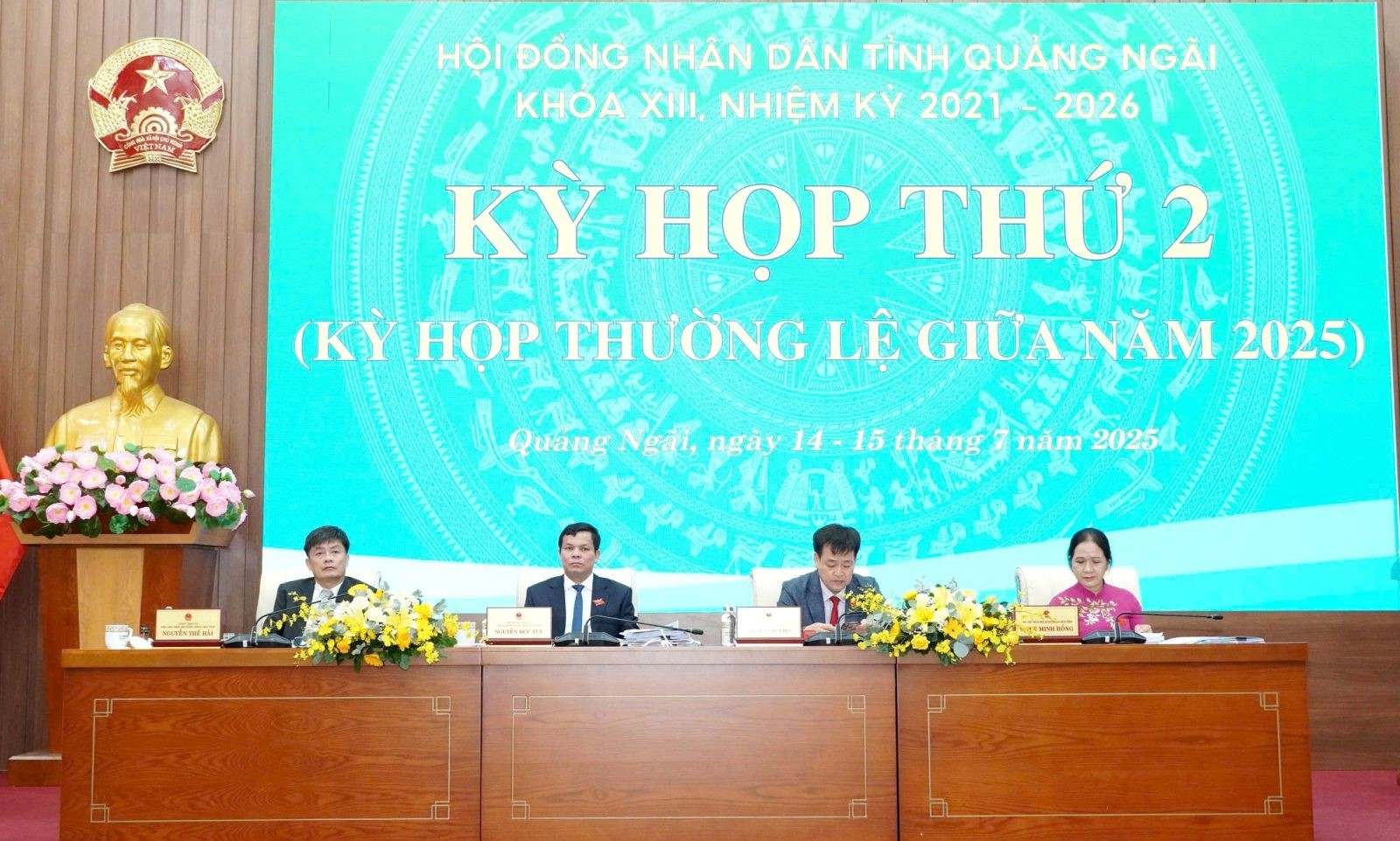 Kỳ họp thứ 2, HĐND tỉnh Quảng Ngãi khóa XIII, nhiệm kỳ 2021 – 2026. (Ảnh: 