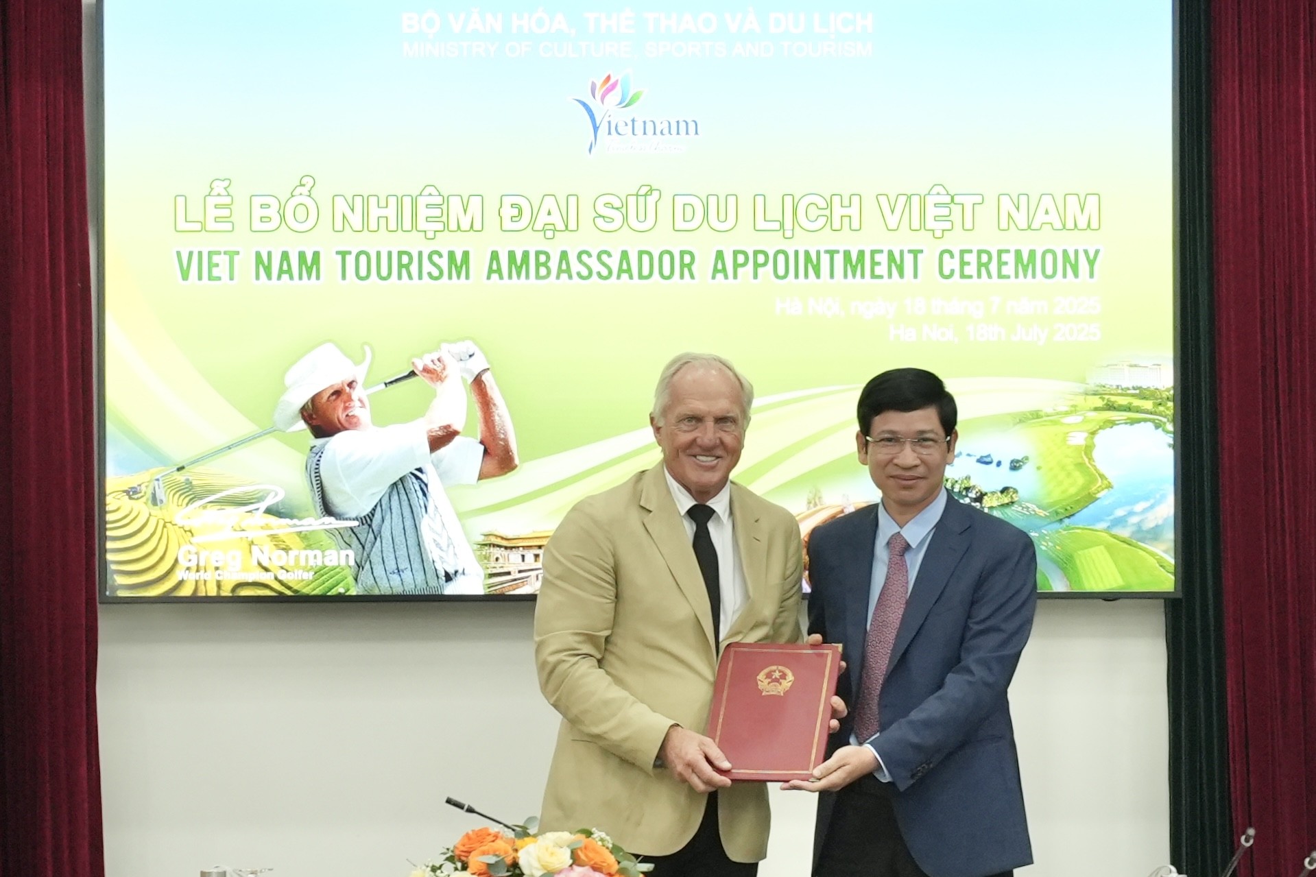 Ông Greg Norman được bổ nhiệm là Đại sứ Du lịch Việt Nam nhiệm kỳ 2025 - 2030