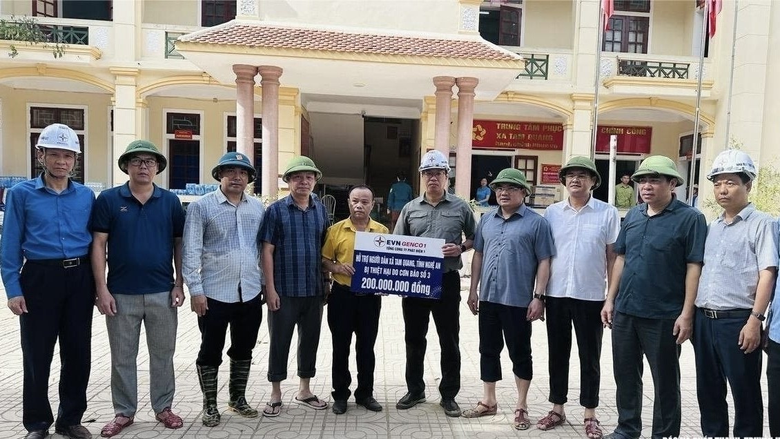 EVNGENCO1 trao 1 tỷ đồng hỗ trợ người dân chịu ảnh hưởng mưa lũ tại Nghệ An