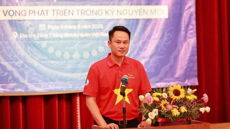 Đồng chí Nguyễn Kim Quy - Ủy viên Ban Thường vụ Trung ương Đoàn, Phó Chủ tịch Thường trực Trung ương Hội Liên hiệp Thanh niên Việt Nam phát biểu tại Diễn đàn.