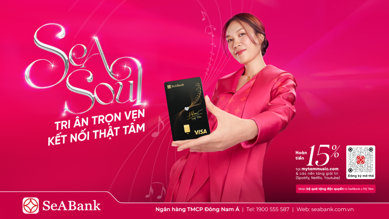 seabank ket hop cung ca si my tam ra mat the visa seasoul 2in1 trai nghiem tai chinh day cam xuc