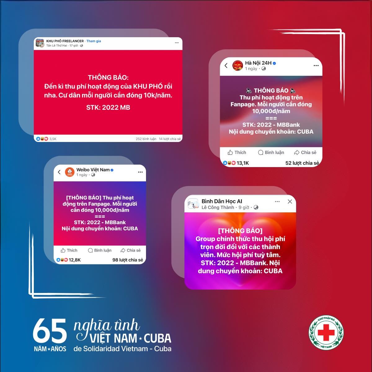 Ngày 18/8: chương trình vận động ủng hộ nhân dân Cuba đã nhận được 332,4 tỷ đồng