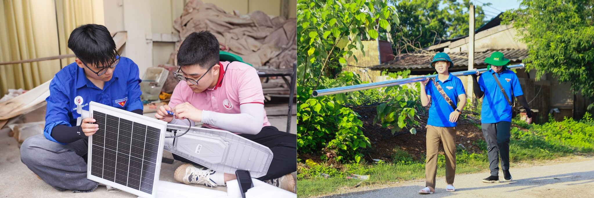 Việc lắp 100 cột đèn giữa trời nắng gắt và địa hình dốc, nhiều suối là thách thức lớn với các sinh viên Trường Đại học Văn hoá Hà Nội. “Thời tiết Lạng Sơn nắng nóng gay gắt, việc vác từng cột đèn vượt dốc cao, lội suối là trở ngại và cũng là thử thách lớn nhất. Nhưng mỗi lần nhìn đèn sáng lên, thấy bà con mừng rỡ, tụi em quên hết mệt mỏi”, sinh viên Tố Uyên kể lại.
