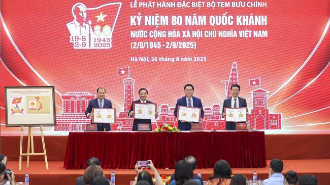 Phát hành đặc biệt bộ tem kỷ niệm 80 năm Quốc khánh Việt Nam