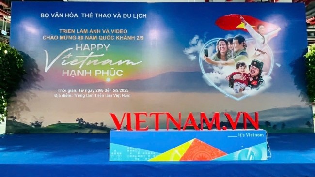 Không gian "Việt Nam Hạnh phúc" tại Triển lãm thành tựu đất nước chào mừng 80 năm Quốc khánh
