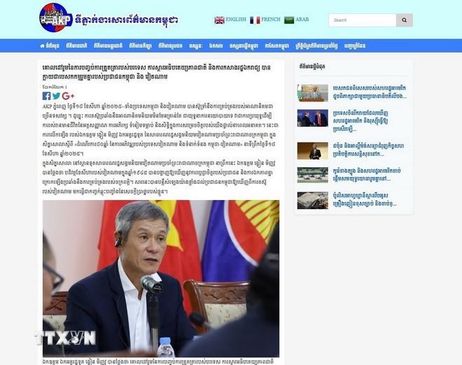 Truyền thông Campuchia ca ngợi tình hữu nghị láng giềng tốt đẹp với Việt Nam