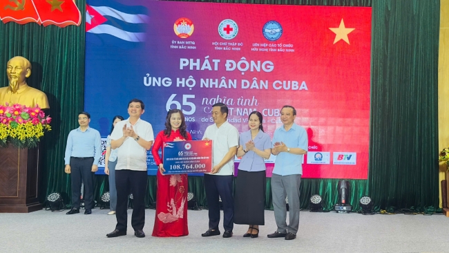 Bắc Ninh kêu gọi vận động tối thiểu 6,5 tỷ đồng ủng hộ nhân dân Cuba