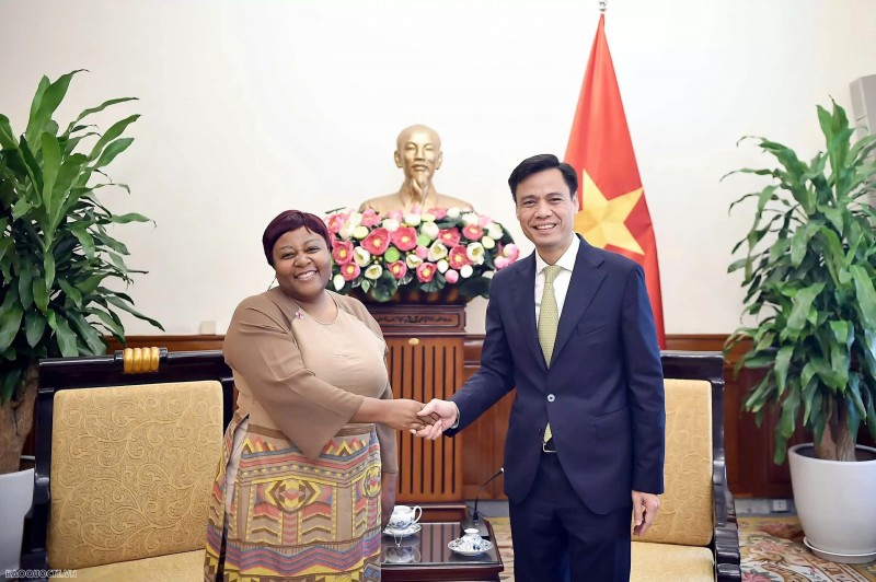 Thứ trưởng Ngoại giao Đặng Hoàng Giang tiếp bà Caroline Tinashe Nyamayemombe, Trưởng đại diện UN Women tại Việt Nam.