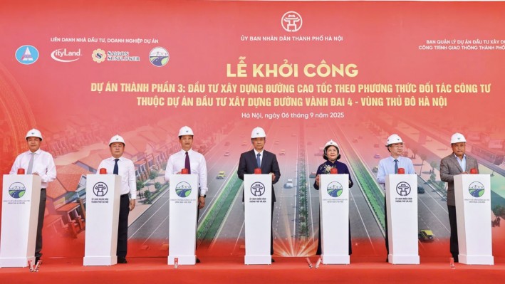 Khởi công tuyến cao tốc thuộc dự án Vành đai 4 - Vùng Thủ đô