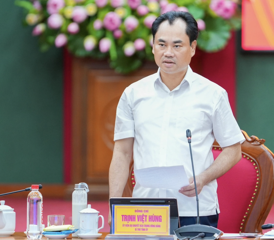 Bí thư Tỉnh ủy Thái Nguyên Trịnh Việt Hùng. Ảnh: Báo Thái Nguyên