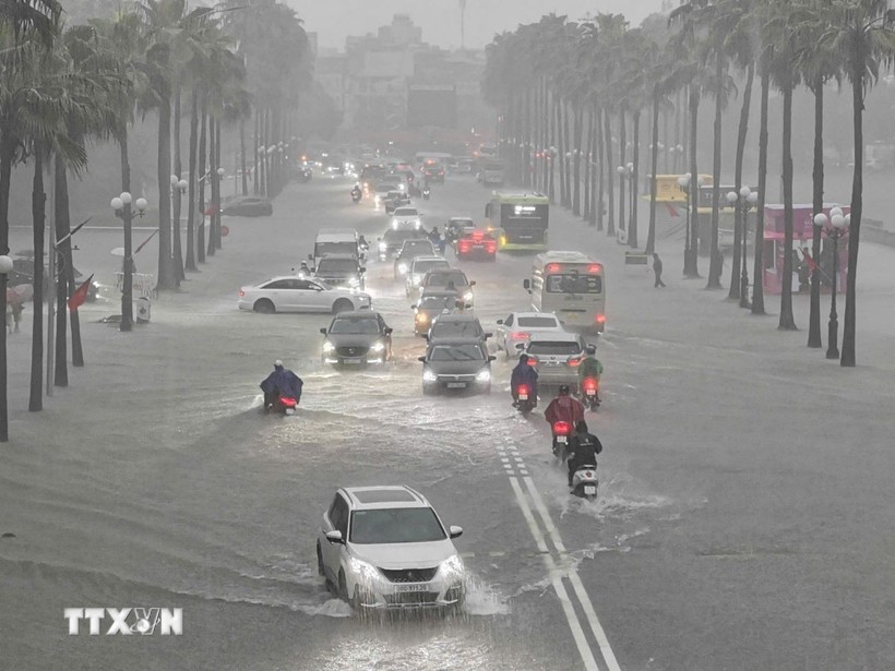 Dự báo Hà Nội có mưa to. (Ảnh minh họa: TTXVN)
