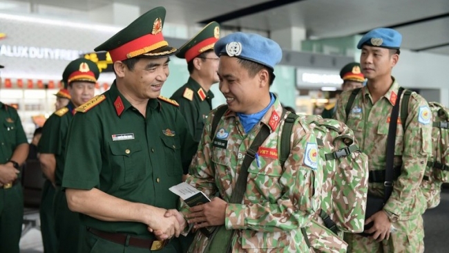 184 cán bộ, nhân viên Đội Công binh số 4 lên đường làm nhiệm vụ gìn giữ hòa bình Liên hợp quốc