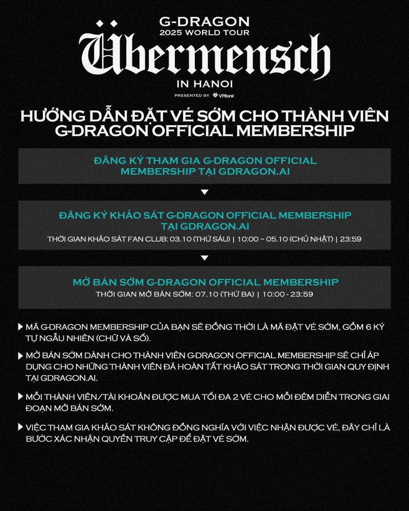 G-DRAGON 2025 WORLD TOUR [Übermensch] BIỂU TƯỢNG TOÀN CẦU CHÍNH THỨC TRỞ LẠI  VỚI CHUYẾN LƯU DIỄN ĐƯỢC MONG CHỜ BẬC NHẤT  TẠI CÁC THÀNH PHỐ LỚN