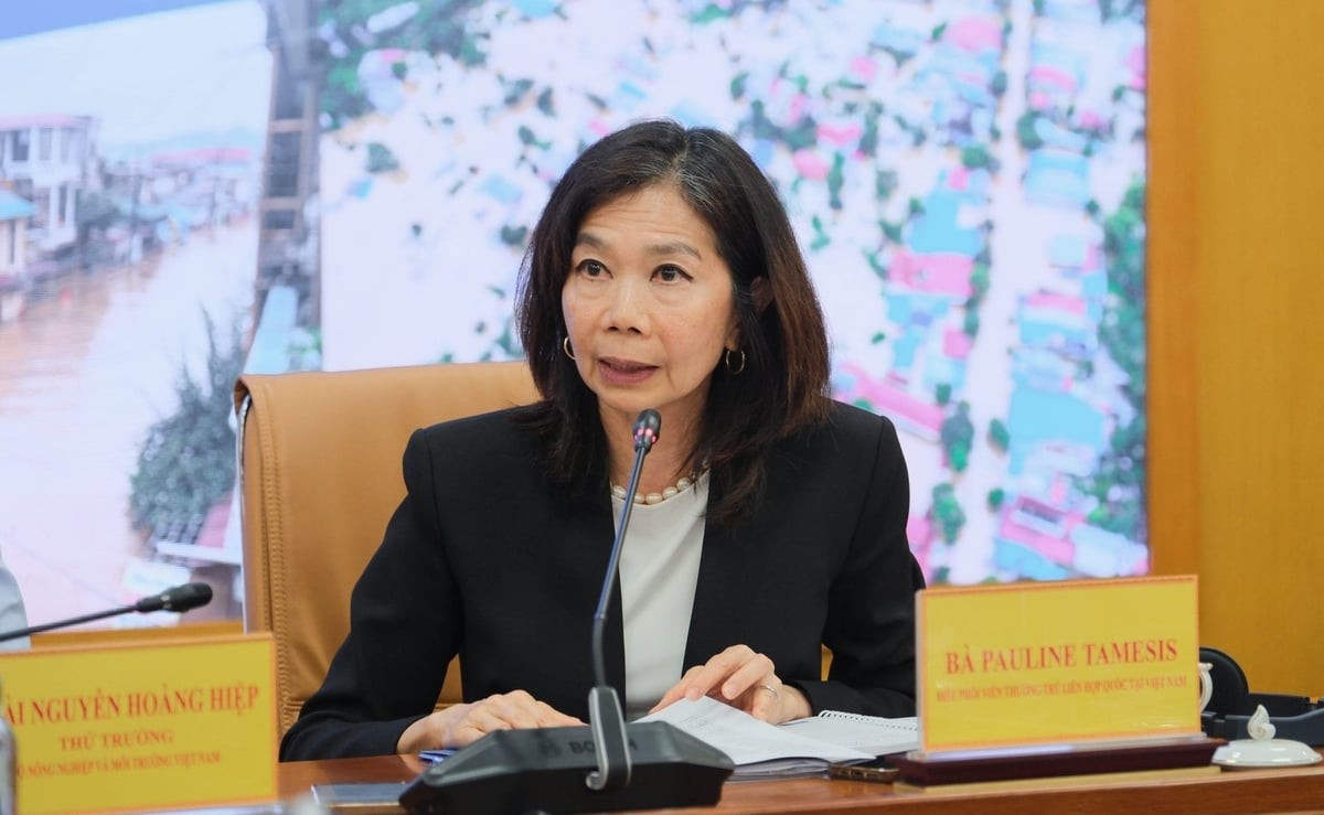 Bà Pauline Tamesis - Điều phối viên thường trú Liên hợp quốc tại Việt Nam. (Ảnh: Bộ Nông nghiệp và Môi trường)