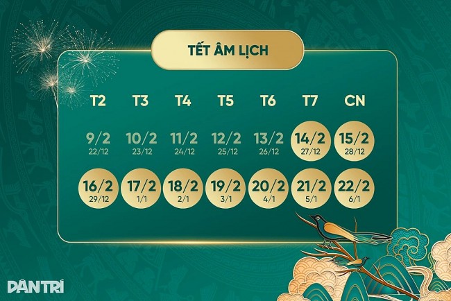 Nghỉ Tết Bính Ngọ 2026 sẽ kéo dài 9 ngày liên tục