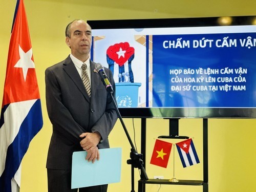 Đại sứ Cuba tại Việt Nam Rogelio Polanco Fuentes phát biểu tại họp báo ngày 28/10/2025. (Ảnh: Đại sứ quán Cuba tại Việt Nam)  Đại sứ Cuba tại Việt Nam Rogelio Polanco Fuentes phát biểu tại họp báo ngày 28/10/2025. (Ảnh: Đại sứ quán Cuba tại Việt Nam)