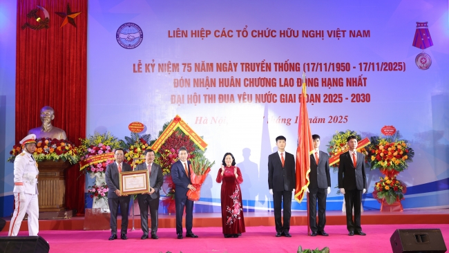 Liên hiệp các tổ chức hữu nghị Việt Nam kỷ niệm 75 năm Ngày Truyền thống và Đại hội Thi đua yêu nước giai đoạn 2025 - 2030