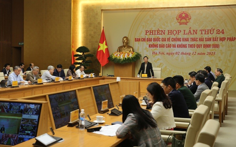 Phiên họp lần thứ 24 của Ban Chỉ đạo quốc gia về chống khai thác hải sản bất hợp pháp, không báo cáo và không theo quy định (IUU). (Ảnh: Báo Chính phủ) Phiên họp lần thứ 24 của Ban Chỉ đạo quốc gia về chống khai thác hải sản bất hợp pháp, không báo cáo và không theo quy định (IUU). (Ảnh: Báo Chính phủ)