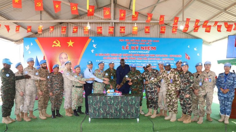 Đội Công binh số 4 Việt Nam kỷ niệm 81 năm Ngày thành lập Quân đội nhân dân Việt Nam tại Abyei