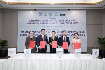 VINENERGO, VINFAST, V-GREEN VÀ XANH SM hợp tác với IDICO “xanh hóa” các khu công nghiệp