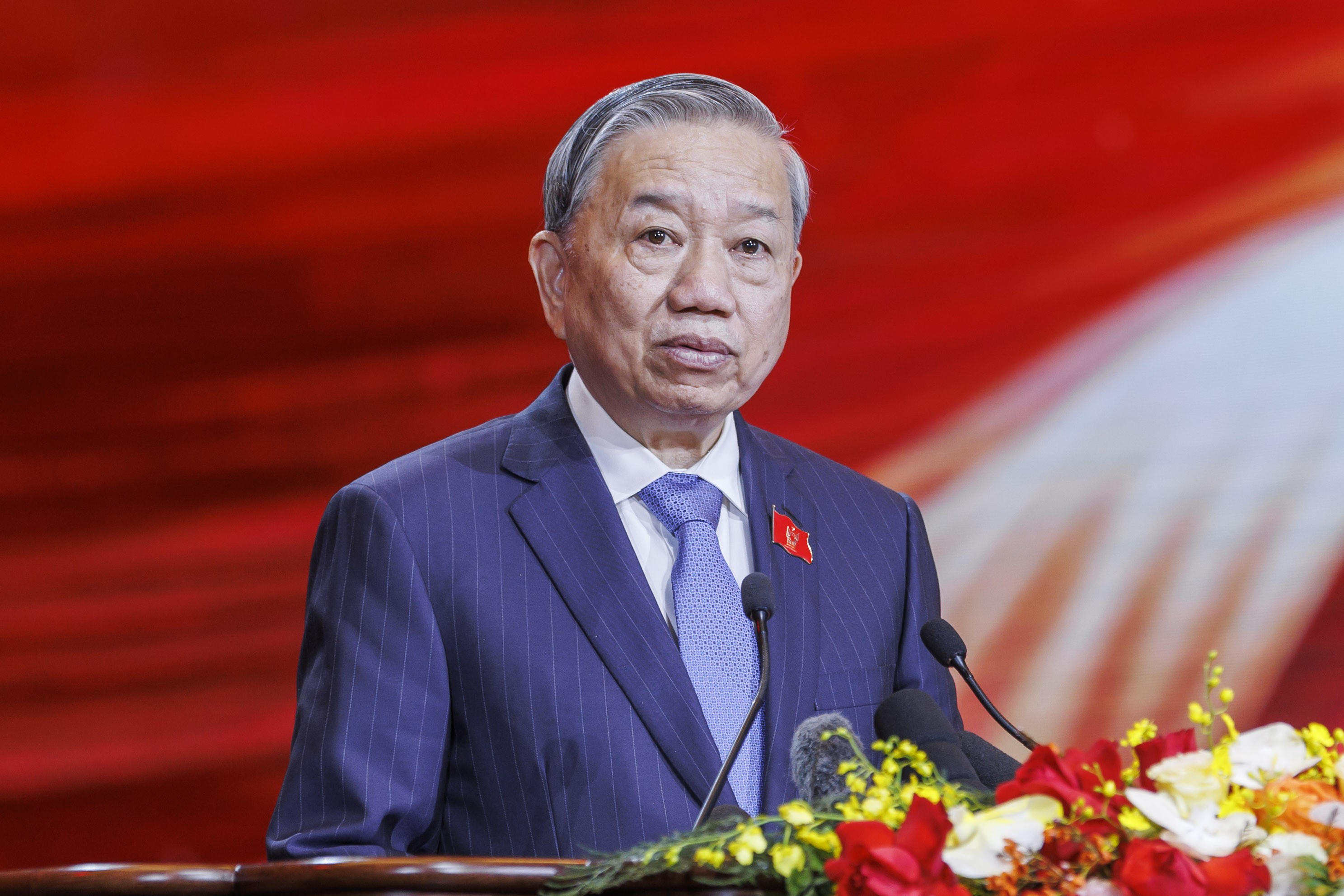 Tổng Bí thư Tô Lâm phát biểu tại Đại hội Thi đua yêu nước toàn quốc lần thứ XI. (Ảnh: Quang Vinh)