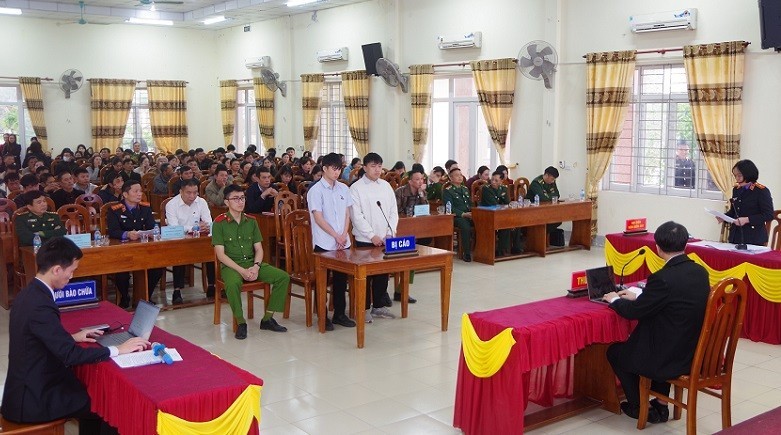 Phiên toà giả định chống khai thác IUU tại Nghệ An, ngày 29/12/2025. (Ảnh: Báo Nhân Dân)