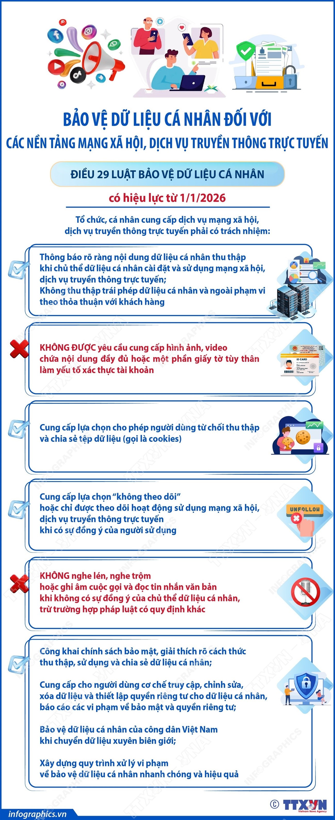 Quy định về bảo vệ dữ liệu cá nhân đối với các nền tảng mạng xã hội từ 1/1/2026