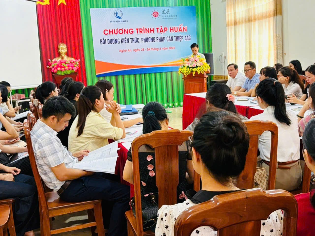 Chương trình tập huấn bồi dưỡng kiến thức, phương pháp can thiệp AAC hồi tháng 6/2025 do Zhi Shan Foundation tổ chức.