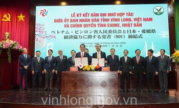 Vĩnh Long - Ehime ký kết Bản ghi nhớ hợp tác nhiều lĩnh vực
