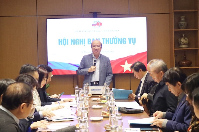 Thứ trưởng Bộ Tư pháp Phan Chí Hiếu, Chủ tịch Trung ương Hội hữu nghị Việt Nam - Liên bang Nga (Hội) đã chủ trì Hội nghị Ban Thường vụ Hội Thứ trưởng Bộ Tư pháp Phan Chí Hiếu, Chủ tịch Trung ương Hội hữu nghị Việt Nam - Liên bang Nga (Hội) đã chủ trì Hội nghị Ban Thường vụ Hội