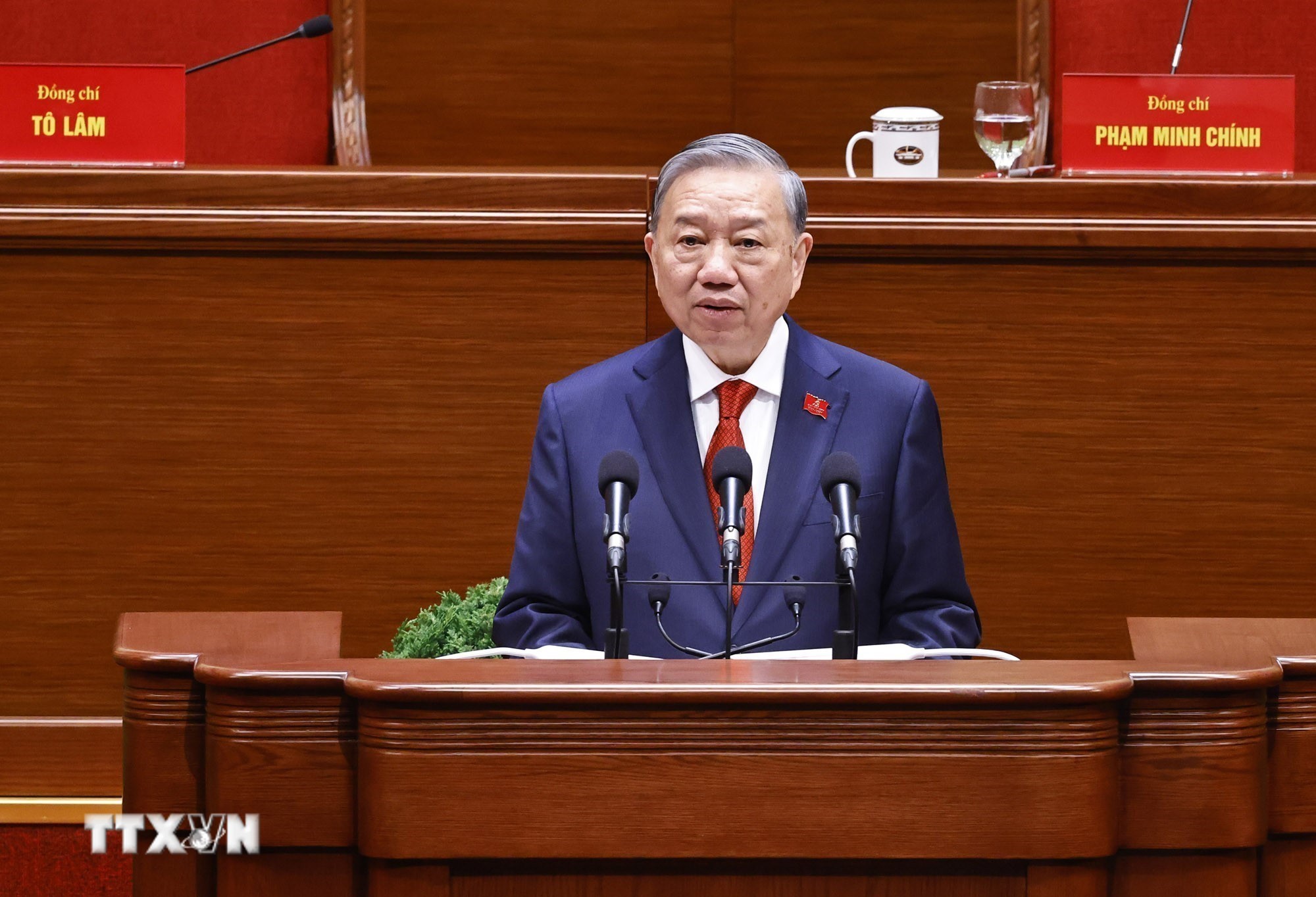 Tổng Bí thư Tô Lâm phát biểu tại lễ Bế mạc Đại hội lần thứ XIV của Đảng Cộng sản Việt Nam.