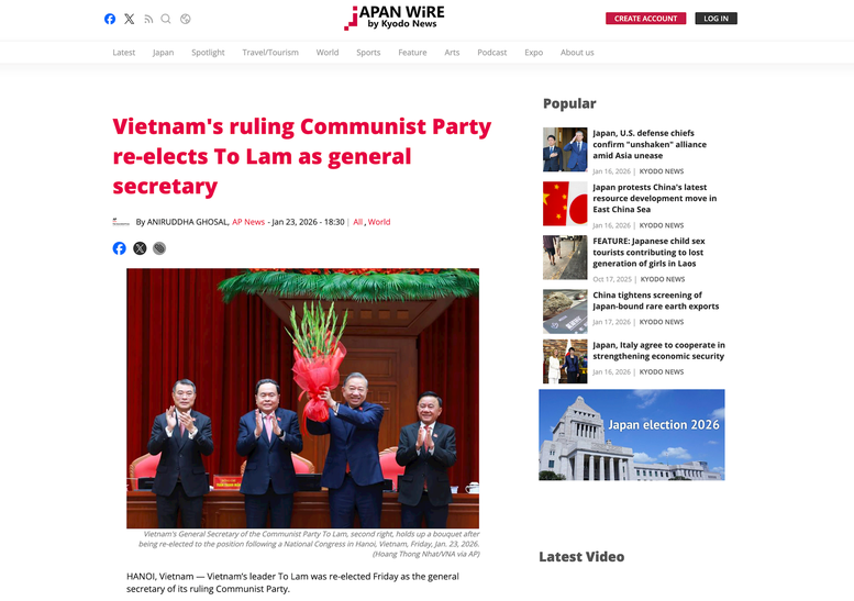 Truyền thông quốc tế lan tỏa những thông điệp lớn của Đại hội XIV của Đảng