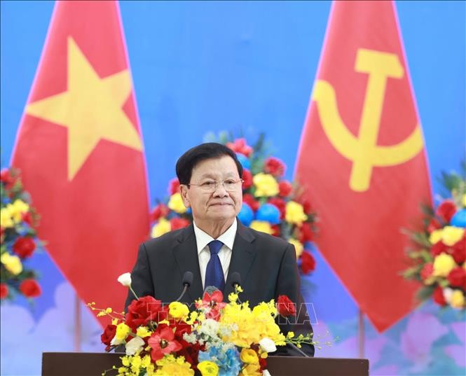 Chiêu đãi trọng thể chào mừng Tổng Bí thư, Chủ tịch nước Lào Thongloun Sisoulith và Phu nhân cùng Đoàn đại biểu cấp cao Lào