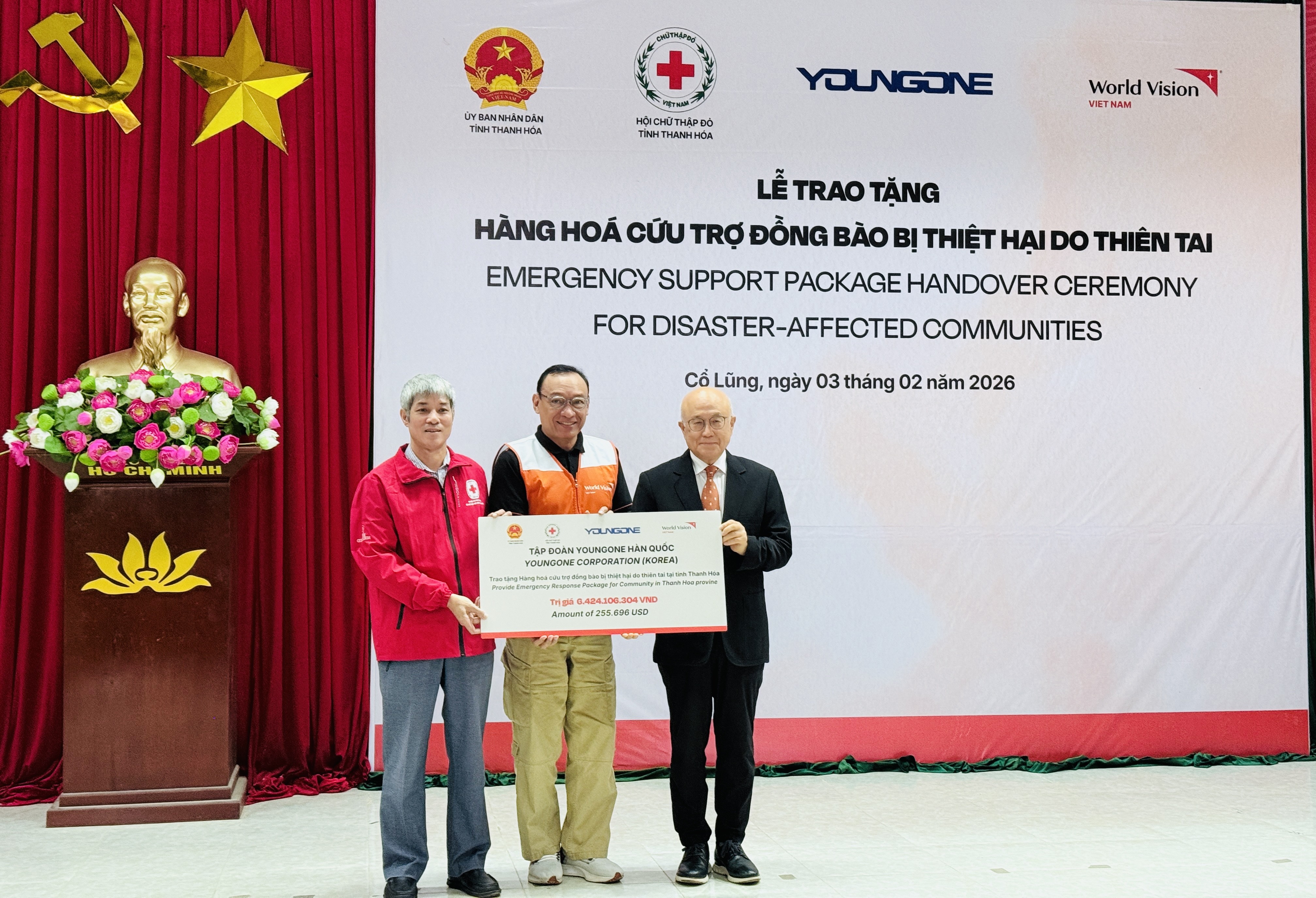 WVIV tặng hàng hoá cứu trợ cho cộng đồng chịu ảnh hưởng thiên tai tại Thanh Hóa