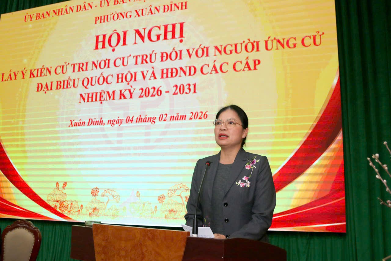 Chủ tịch Bùi Thị Minh Hoài dự Hội nghị lấy ý kiến cử tri nơi cư trú đối với người ứng cử đại biểu Quốc hội